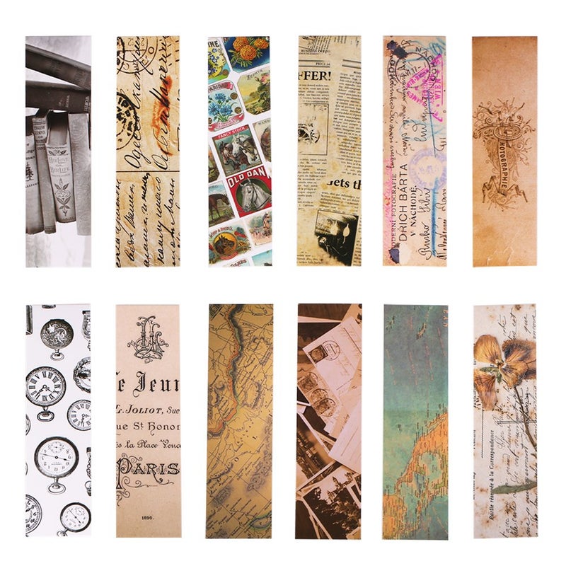 YOSCO Vintage Style Bookmarks for Women Men, 30PCS (Retro Collection) - Image 1